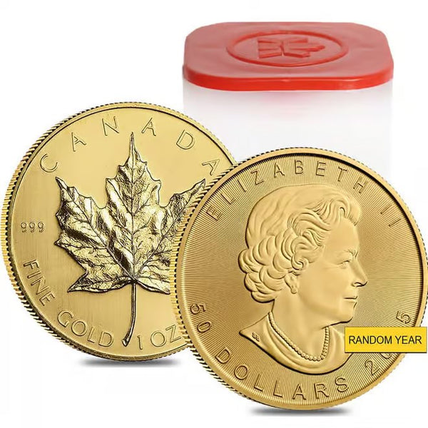1 oz Canadian Gold Maple Leaf $50 Coin (Random Year)